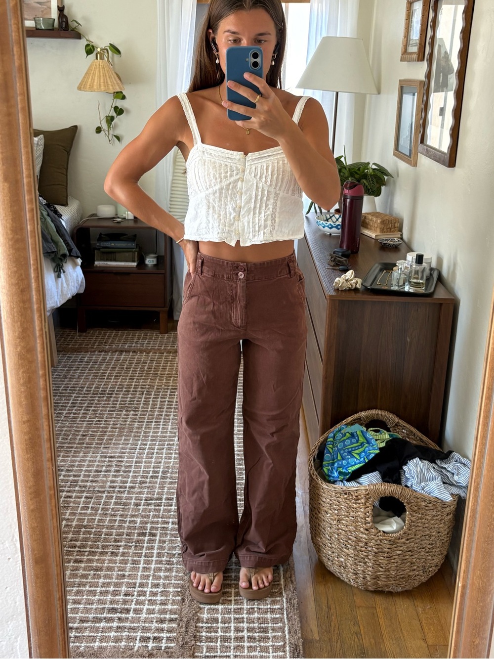 Brown trouser pants